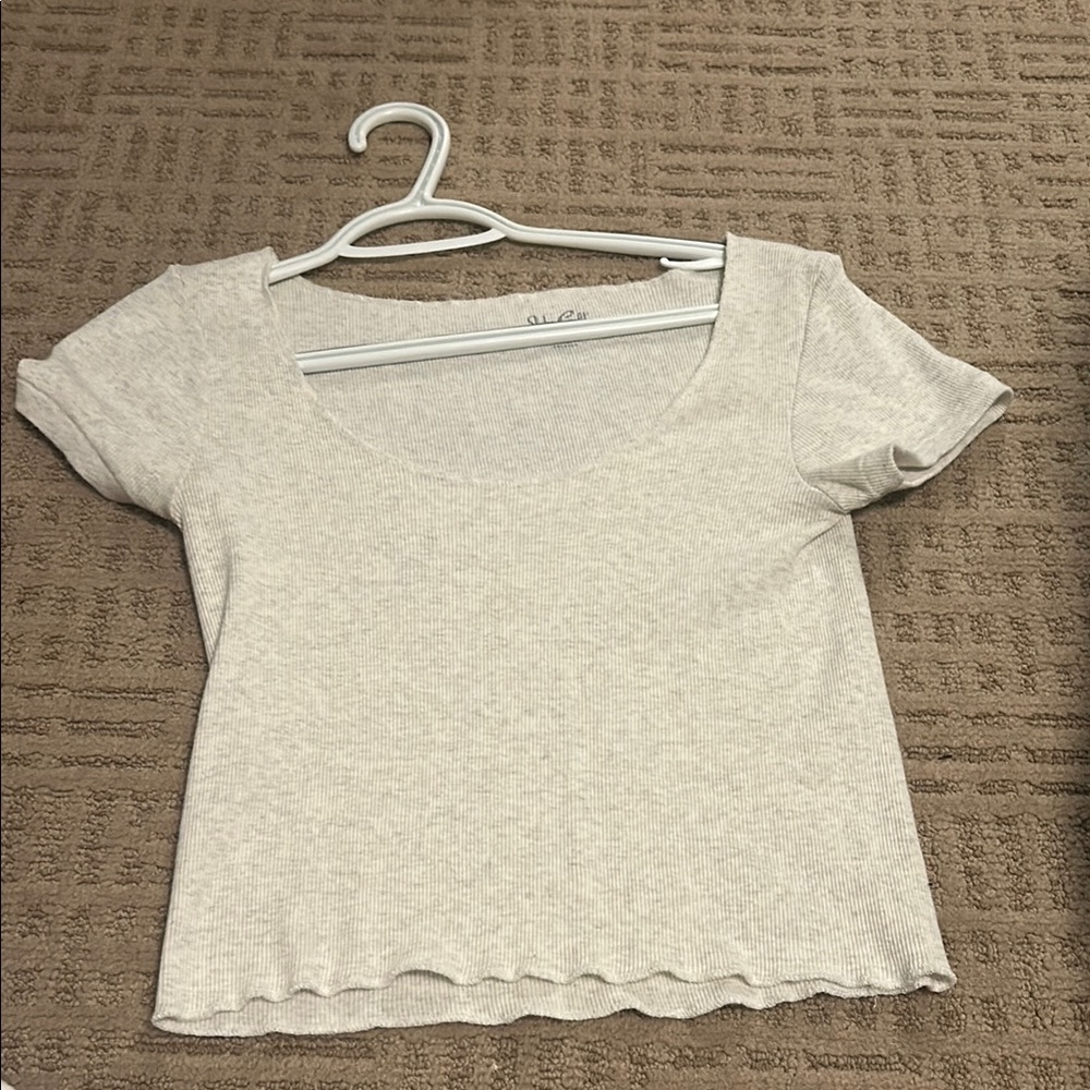 Pacsun Women's Cream Ribbed Top